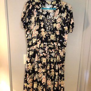 S. Roberts women's black floral dress Size 9/10